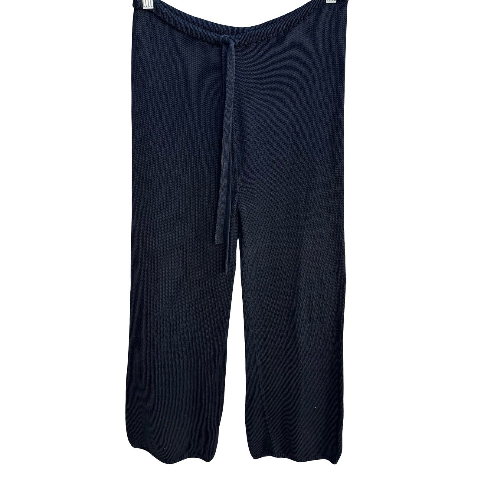 Kim & Kelly Vintage 90s Minimalist Quiet Luxury Knit Loungewear Wide Leg Pants
