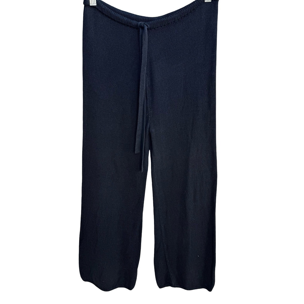Kim & Kelly Vintage 90s Minimalist Quiet Luxury Knit Loungewear Wide Leg Pants