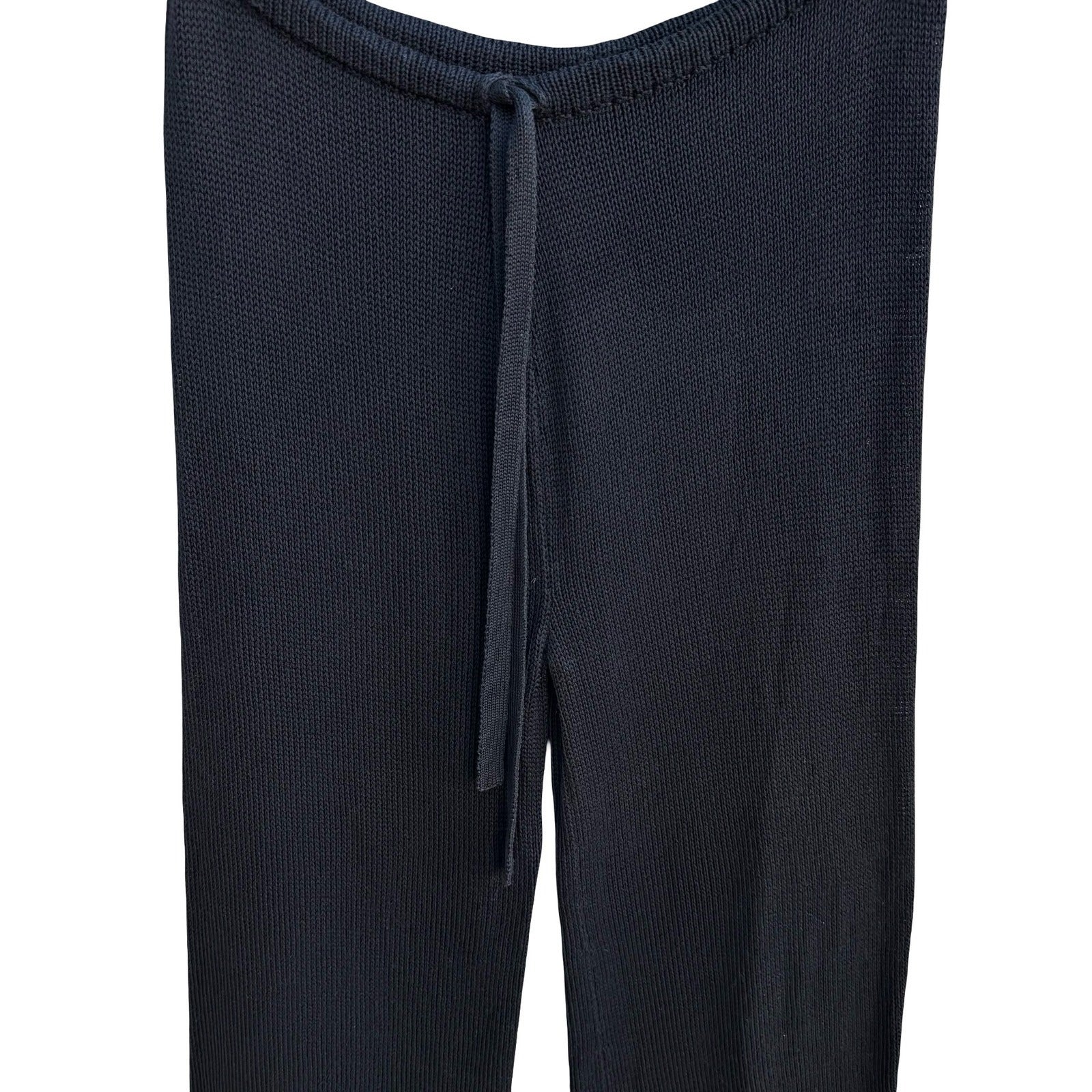 Kim & Kelly Vintage 90s Minimalist Quiet Luxury Knit Loungewear Wide Leg Pants