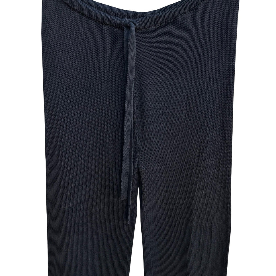 Kim & Kelly Vintage 90s Minimalist Quiet Luxury Knit Loungewear Wide Leg Pants