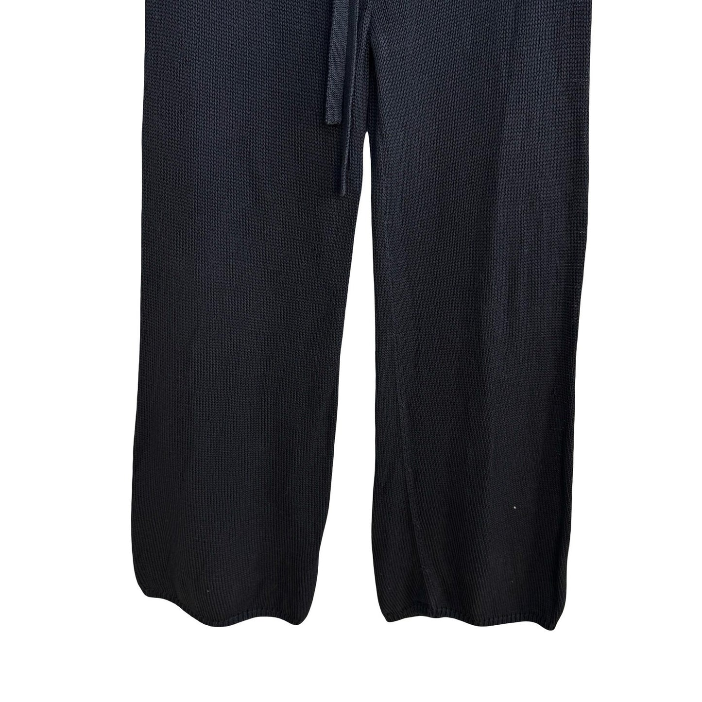 Kim & Kelly Vintage 90s Minimalist Quiet Luxury Knit Loungewear Wide Leg Pants