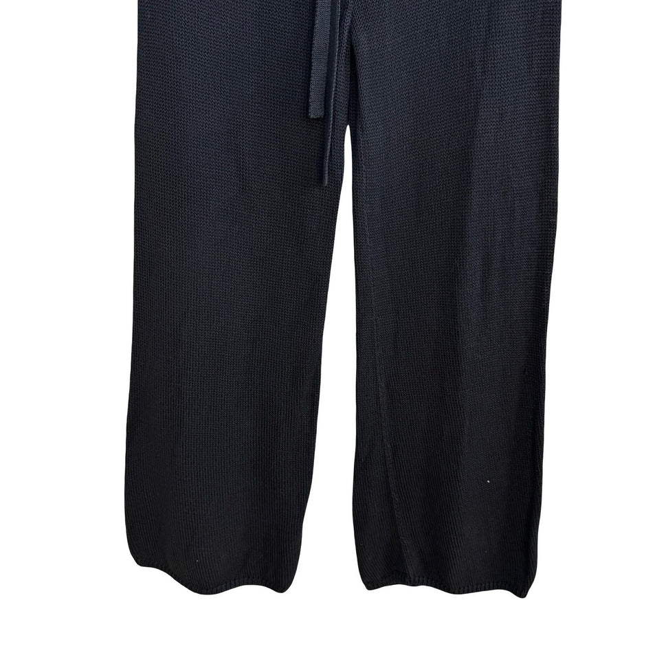 Kim & Kelly Vintage 90s Minimalist Quiet Luxury Knit Loungewear Wide Leg Pants