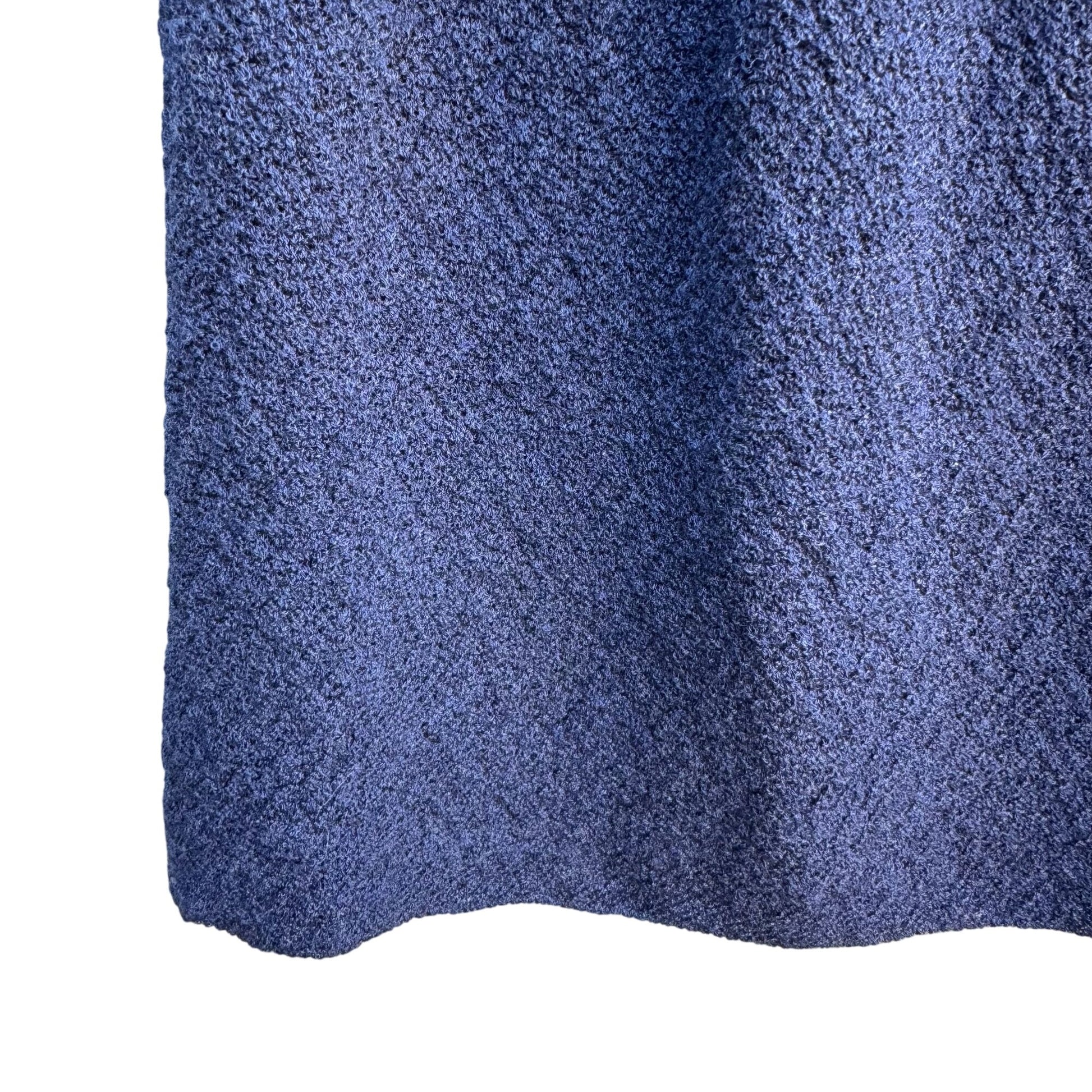 Eileen Fisher Vintage Italian Yarn Womens Navy Wool Wrap Peplum V Neck Tank Top L