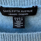 Switch Saks Fifth Avenue Cashmere Quiet Luxury Old Money Preppy Sweater Pastel Blue XS 2 image
