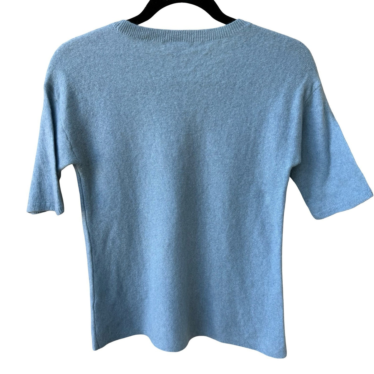 Saks Fifth Avenue Cashmere Quiet Luxury Old Money Preppy Sweater Pastel Blue XS
