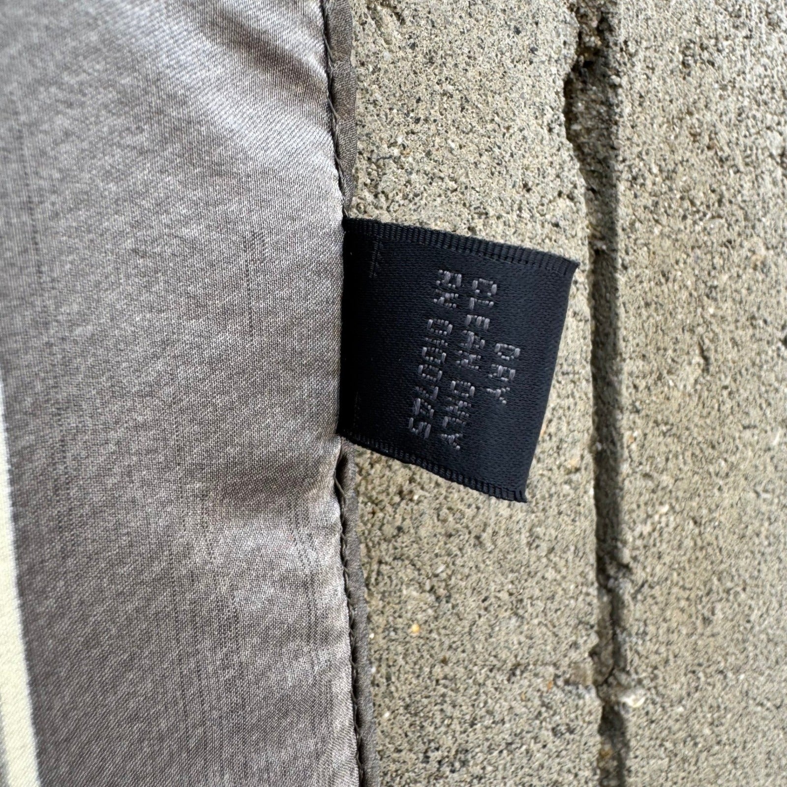 Vintage 100% Silk Pocket Square Set 2pc Grey Striped Burgundy Polka Dot Korea