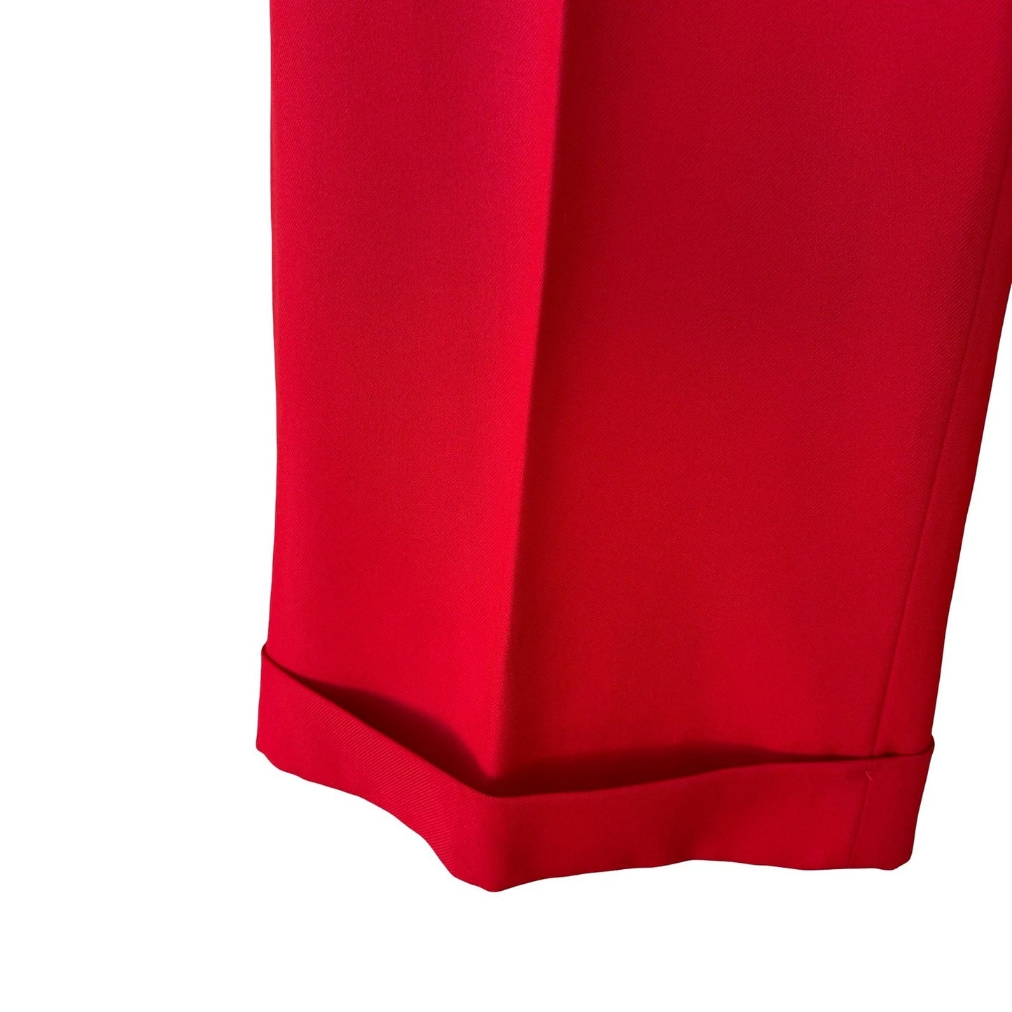 College Town Vintage 70s Red Wide Leg Cuffed Trousers High Waisted Pants Womens