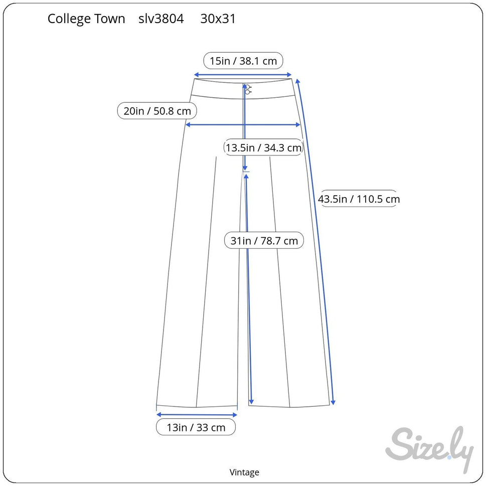 College Town Vintage 70s Red Wide Leg Cuffed Trousers High Waisted Pants Womens
