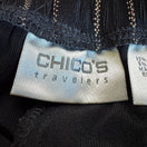 Switch Chicos Travelers Minimalist Liquid Knit Black Pinstripe Straight Leg Pants M 2 image