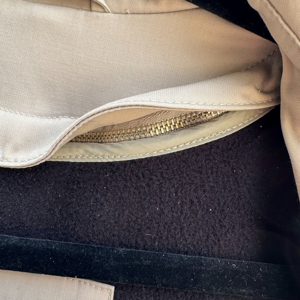 Worthington Womens Beige Quilted Lined Insulated Jacket Trench Coat Like New L