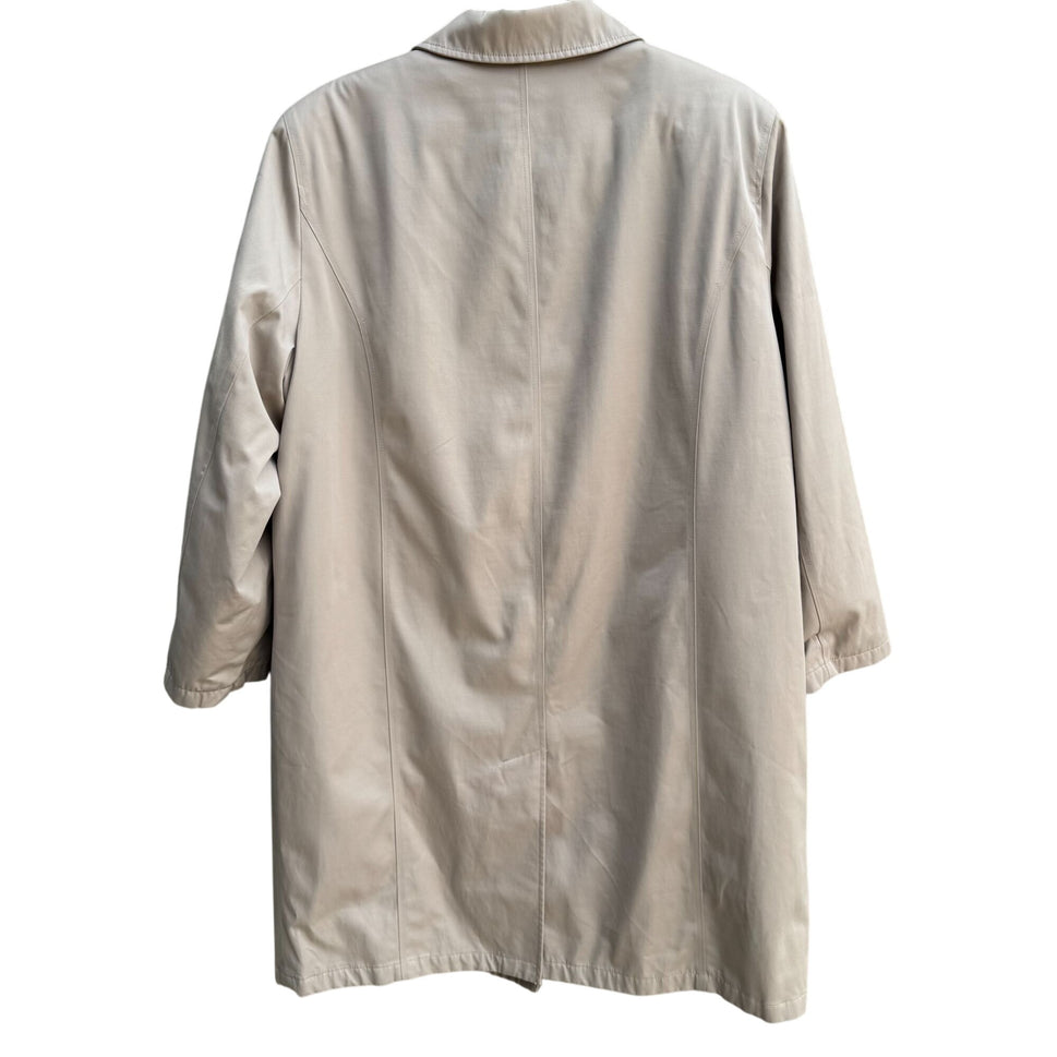 Worthington Womens Beige Quilted Lined Insulated Jacket Trench Coat Like New L