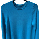 Switch LL Bean 100% Cashmere Quiet Luxury Minimalist Preppy Sustainable Sweater Teal L 3 image