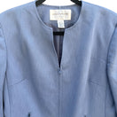 Switch Jones New York Suit Womens Classic Light Blue Zip Front Pockets Blazer Jacket 14 2 image