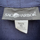 Switch Sag Harbor Vintage Navy Shawl Collar Single Button Textured Jacket Blazer 16 2 image