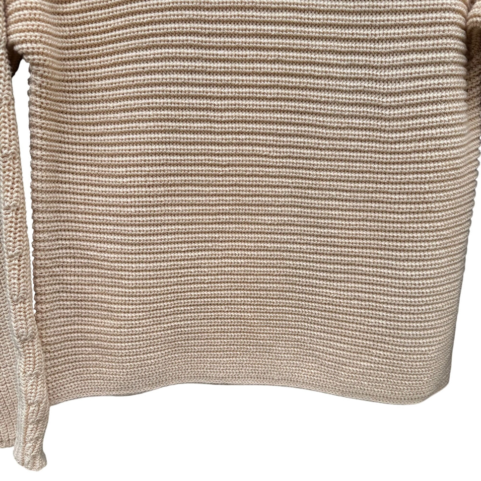 Garnet Hill Vintage Chunky Italian Knit Cotton Long Sleeve Turtleneck Sweater M