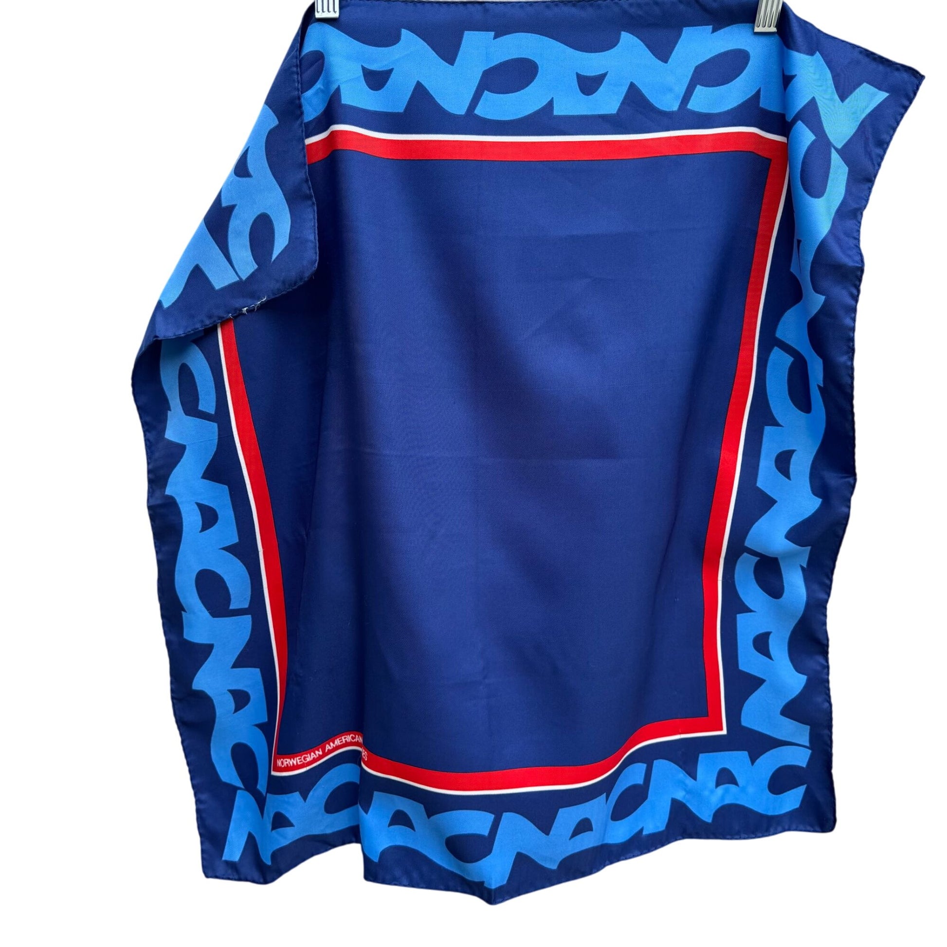 Norwegian American Cruises NAC Vintage Square Woven Satin Scarf Wrap Bandana