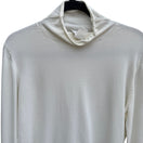 Switch Hot In Hollywood Vintage White Knit Turtleneck Sweater Minimalist Stretch Womens 3 image