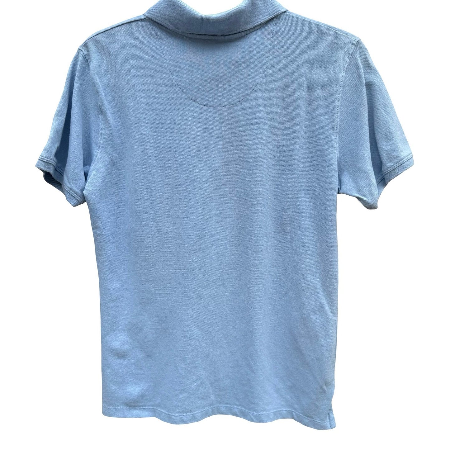 Caribbean Joe Mens Small Light Blue Short Sleeve Pique Polo Shirt Stretch Cotton