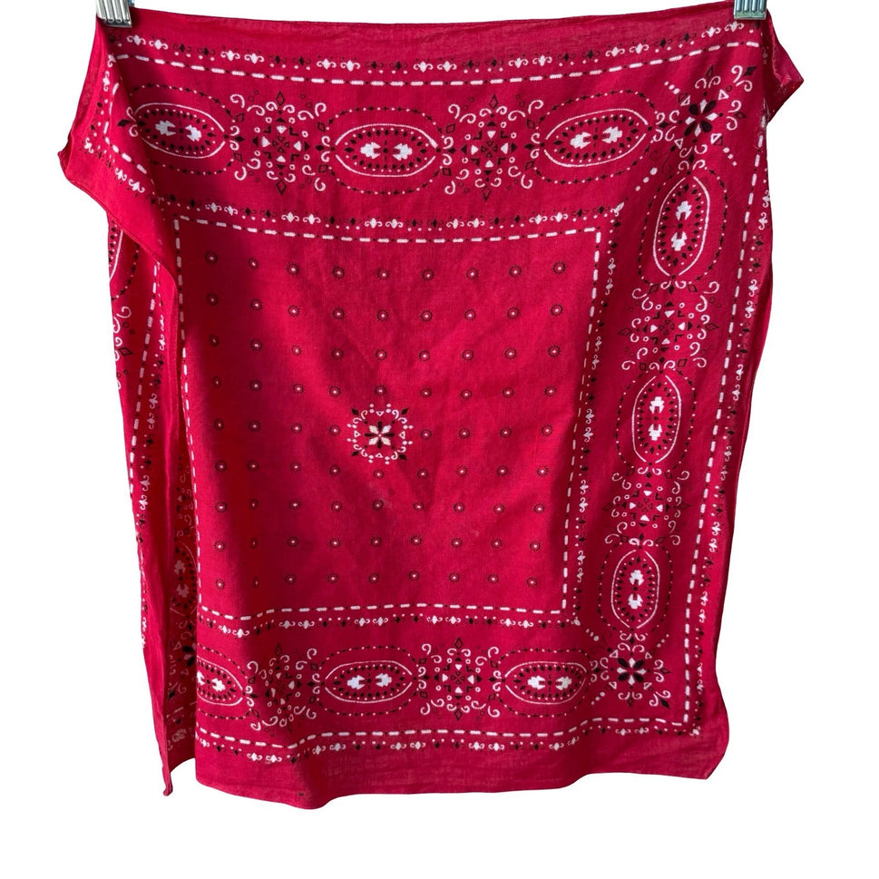Vintage Fast Color Paisley Rockabilly Biker Cowboy Cotton Bandana Scarf 18x18.5