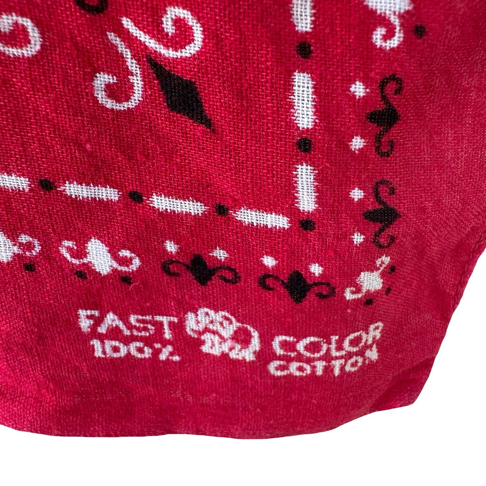 Vintage Fast Color Paisley Rockabilly Biker Cowboy Cotton Bandana Scarf 18x18.5