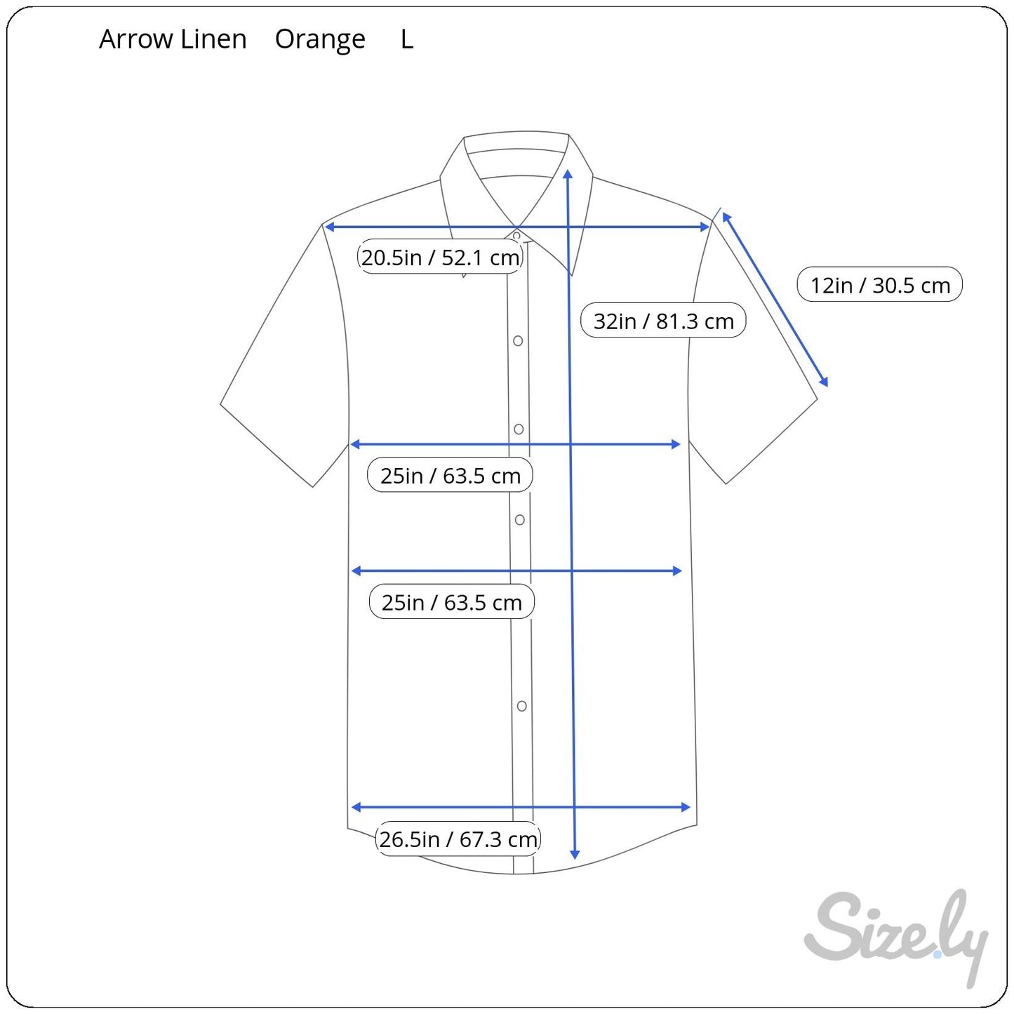 Arrow Mens Orange Plaid Linen Cotton Short Sleeve Button-Up Short Sleeve Shirt L