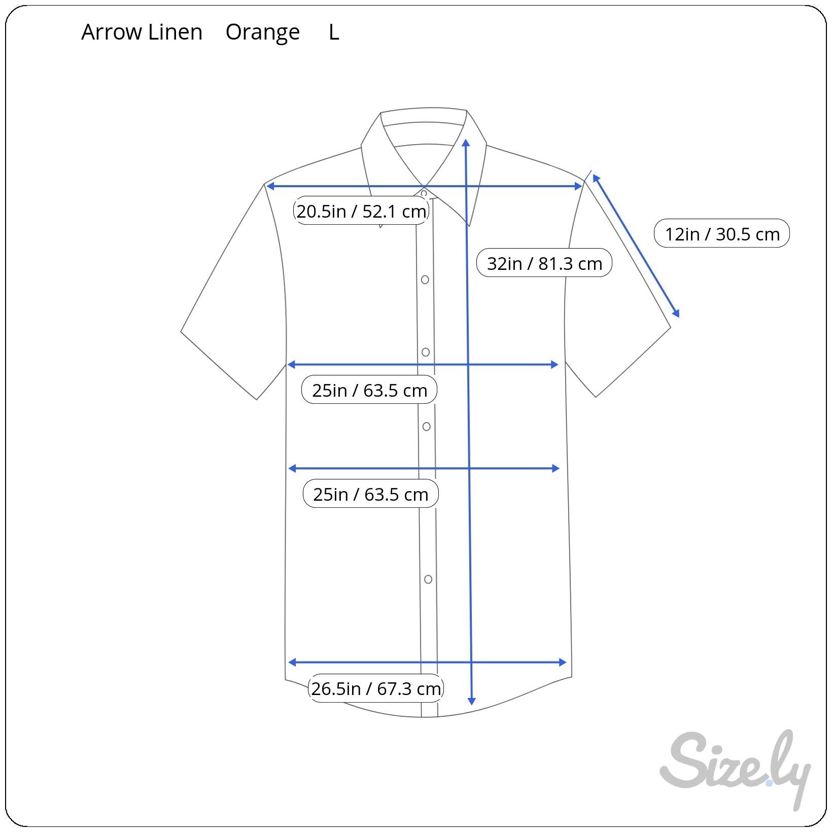 Arrow Mens Orange Plaid Linen Cotton Short Sleeve Button-Up Short Sleeve Shirt L