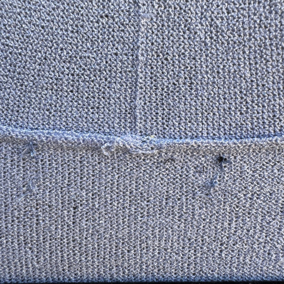 Minimalist Layering Preppy Open Front Draped Knit Cardigan Sweater Pastel Blue XL