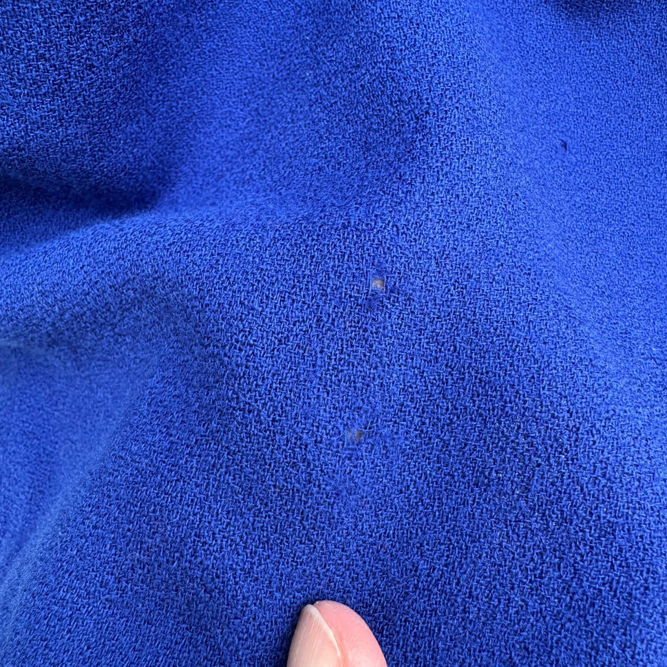 Michelle Stuart Petite Vintage Wool Royal Blue Blazer Pleated Skirt Set Womens 4