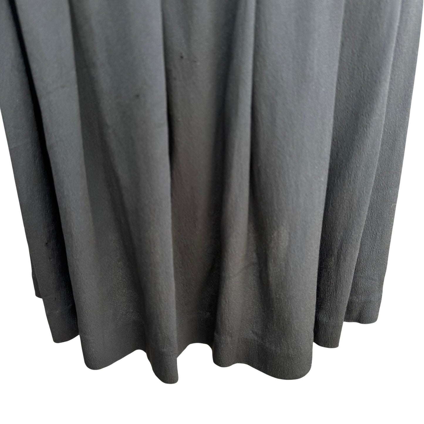 Ann Tjian for Kenar Vintage Black Pleated A Line Crepe Skirt Womens 4 Academia