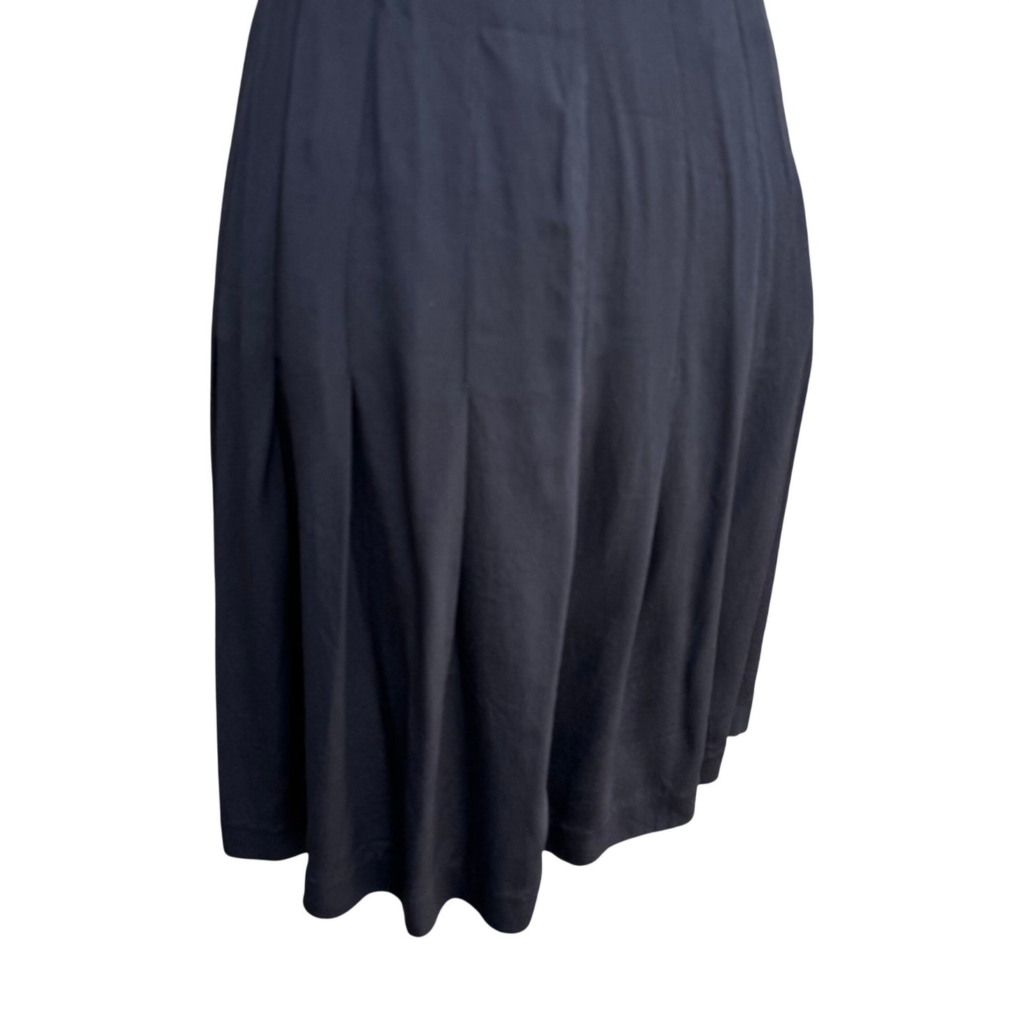Ann Tjian for Kenar Vintage Black Pleated A Line Crepe Skirt Womens 4 Academia