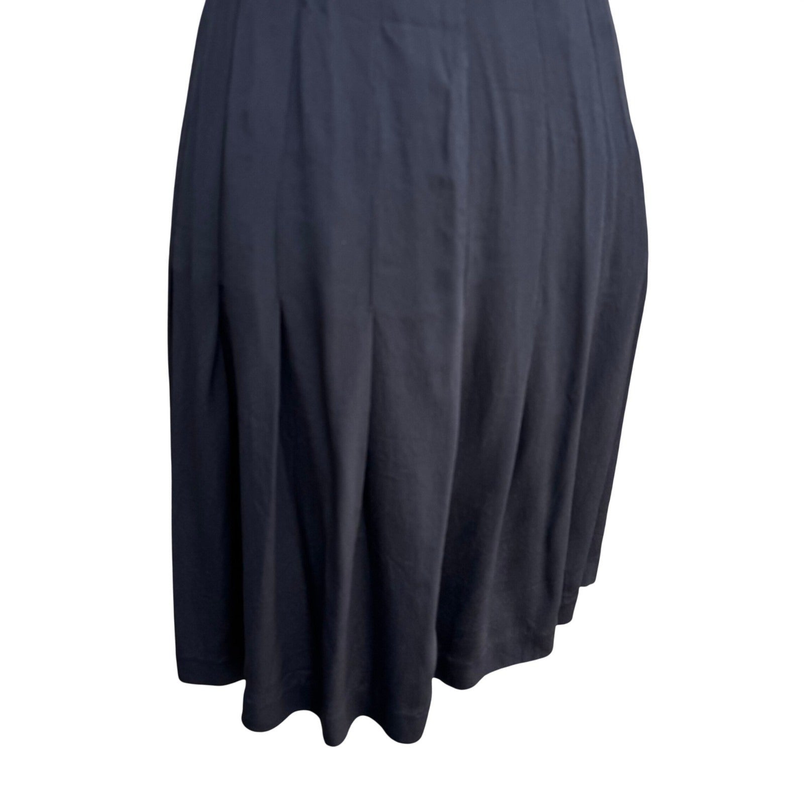 Ann Tjian for Kenar Vintage Black Pleated A Line Crepe Skirt Womens 4 Academia