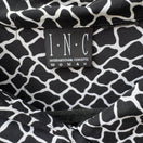 Switch INC International Concept Y2K Mob Wife Giraffe Print Rhinestone Button Blouse 1X 2 image