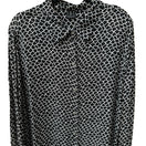 Switch INC International Concept Y2K Mob Wife Giraffe Print Rhinestone Button Blouse 1X 3 image