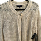 Switch Jones New York Collection Claremont Mohair Blend Pointelle Cardigan XL Cream NEW 3 image