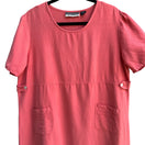 Switch Notations Vintage Womens Linen Blend Side Button Front Pockets Coral Maxi Dress XL 2 image