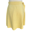Switch I Magnin Vintage 70s Pastel Yellow Mod Wrap Mini Skirt Side Tie A-Line Retro 2 image