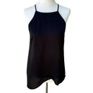 Switch Lush High Neck Halter Camisole Top Layered Tulip Hem Keyhole Back Goth Black XS 3 image