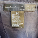 Switch Pierri New York Silk Wool Blend Tailored Minimalist Jacket Charcoal Womens 12 2 image