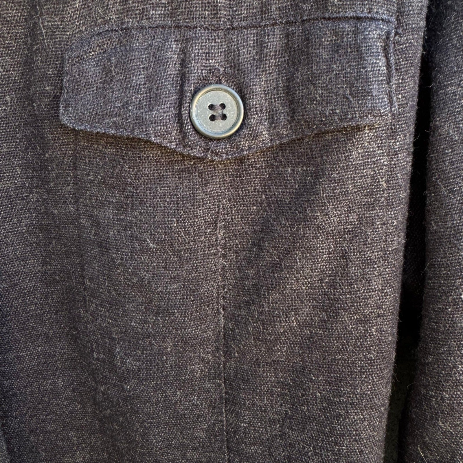 Pierri New York Silk Wool Blend Tailored Minimalist Jacket Charcoal Womens 12