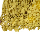 Switch Midnight Velvet Yellow Floral Crochet Knit Top Cami Set Size Large Bell Sleeve 3 image