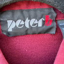 Switch Peter B Vintage 70s Burgundy Utility Polo Shirt Cargo Pockets Banded Hem Small 2 image