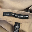 Switch Linda Allard Ellen Tracy Minimalist Wool Blend Wide Leg Trousers Brown 14 NEW 2 image