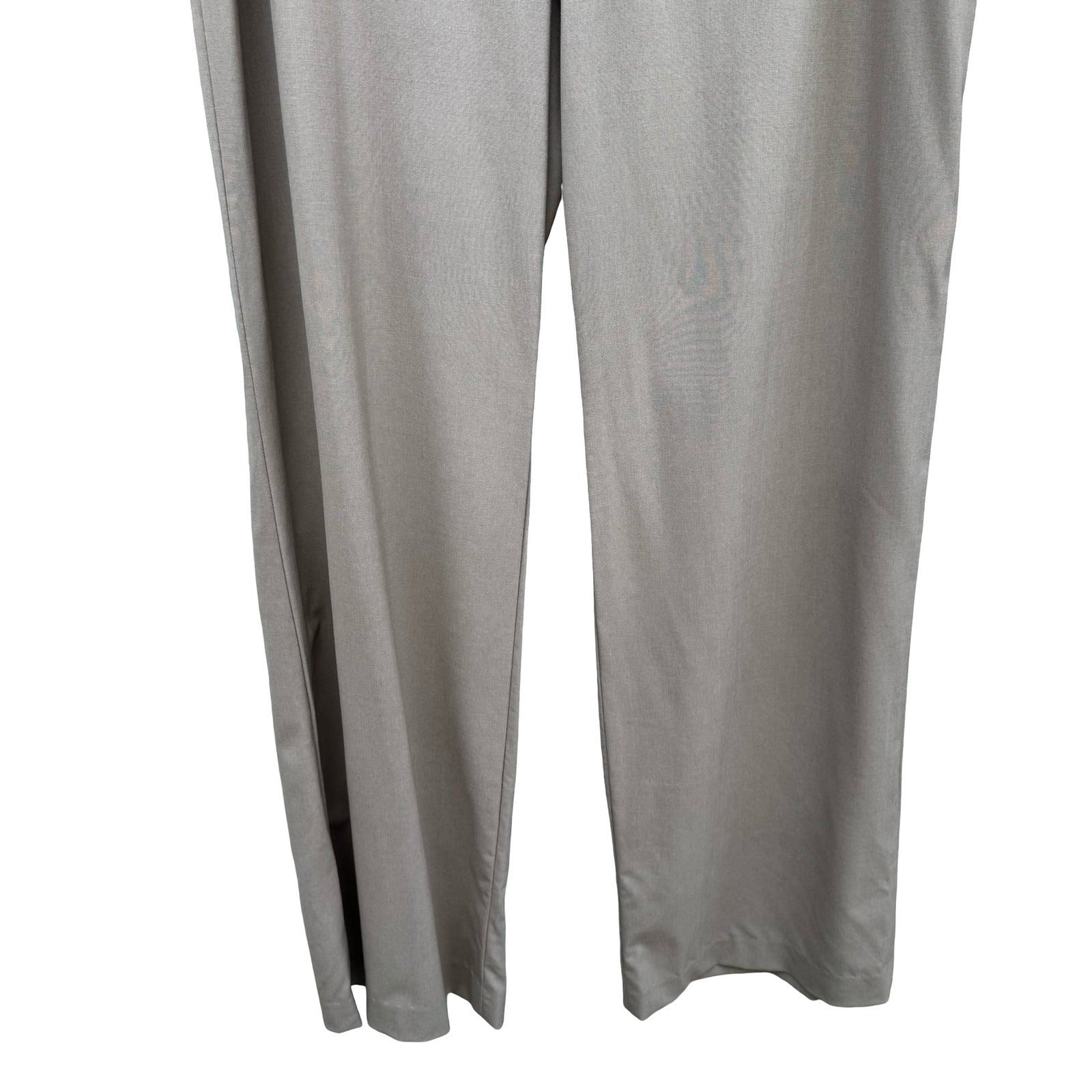 Linda Allard Ellen Tracy Minimalist Wool Blend Wide Leg Trousers Brown 14 NEW