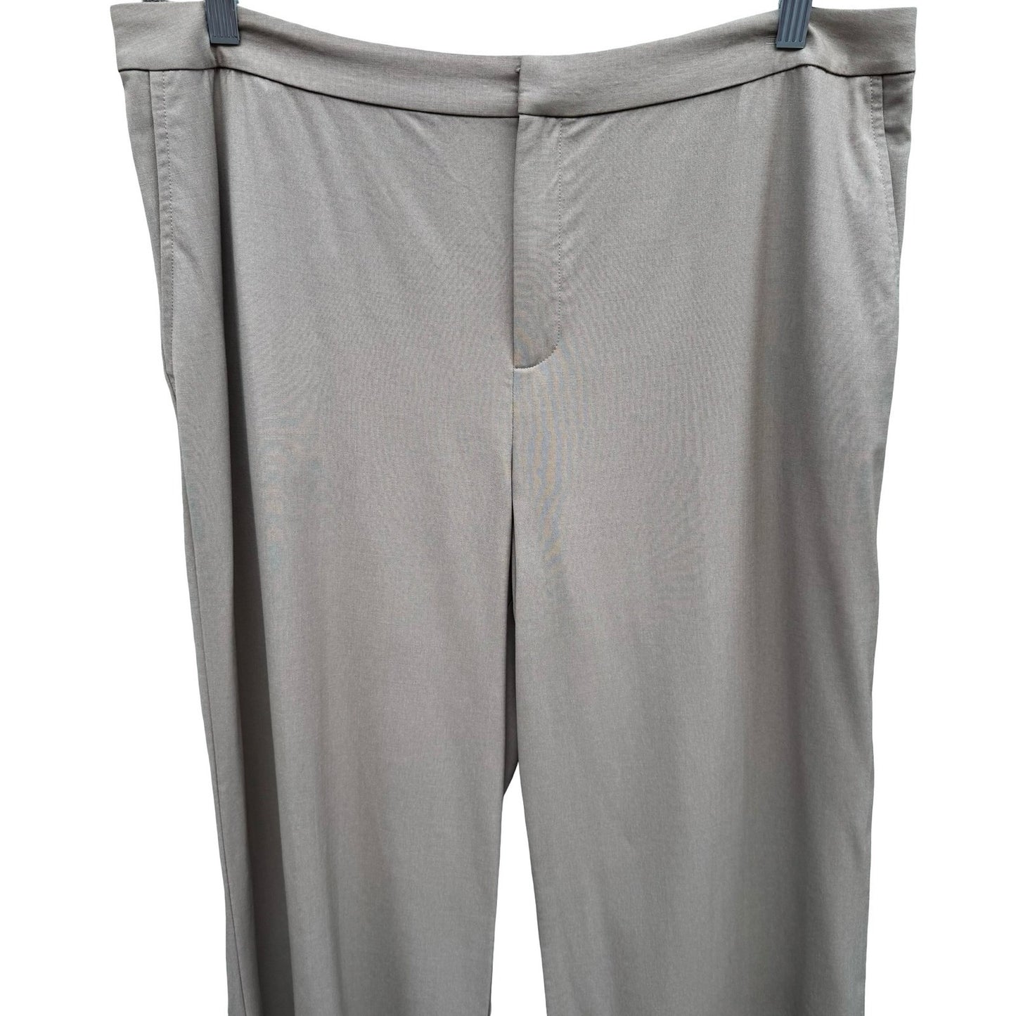 Linda Allard Ellen Tracy Minimalist Wool Blend Wide Leg Trousers Brown 14 NEW