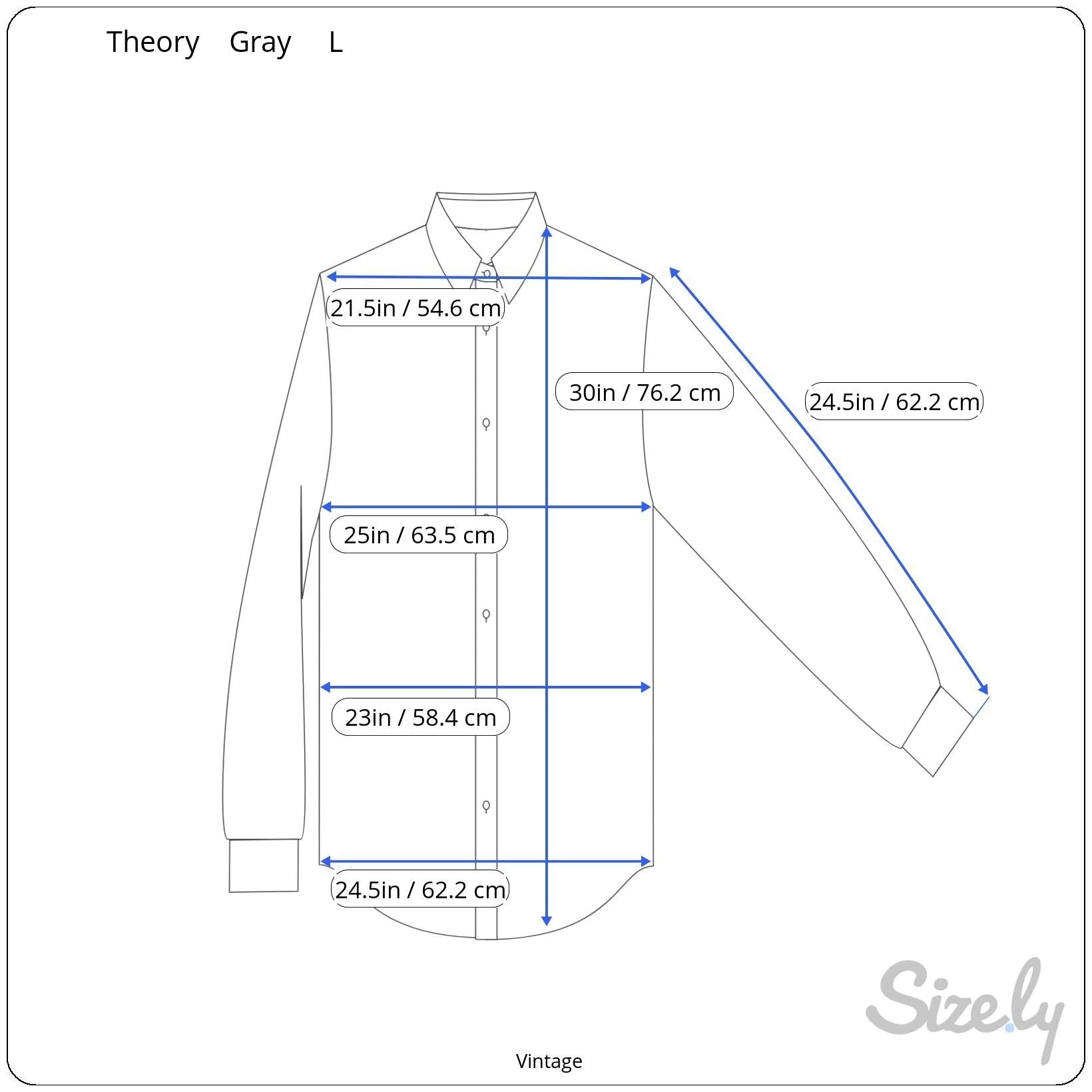 Theory Patrick Gray Chambray Button Up French Cuff Relaxed Fit Designer Shirt L