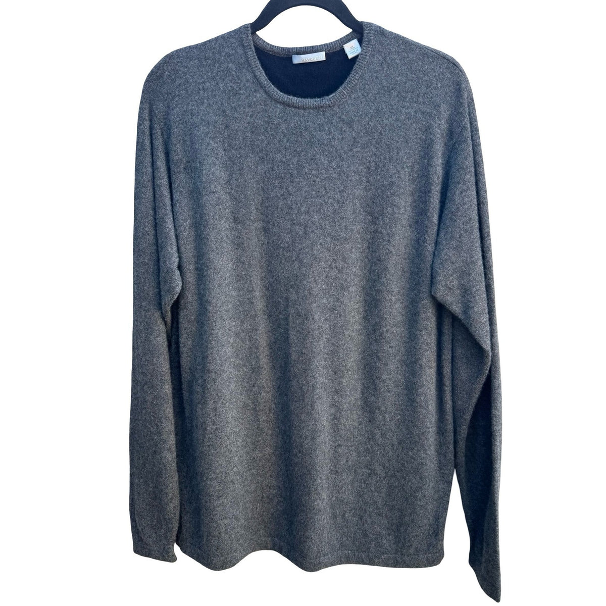 Halogen 100% Cashmere Quiet Luxury Minimalist Old Money Sweater Grey Mens XL