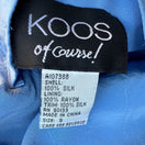 Switch Koos Of Course Vintage Womens Reversible Blue Floral Silk Button Jacket Blazer S 3 image