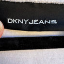 Switch DKNY Jeans Y2K McBling Rhinestone Logo Scoop Neck Graphic Shirt White Womens XL 2 image