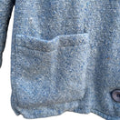 Switch Boyne Valley Weavers Handcrafted Womens Blue Tweed Wool Button-Up Jacket Pockets M 3 image