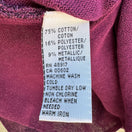 Switch Calvin Klein Petites Womens Deep V Neck Purple Metallic Knit Wrap Blouse Top P/S 3 image